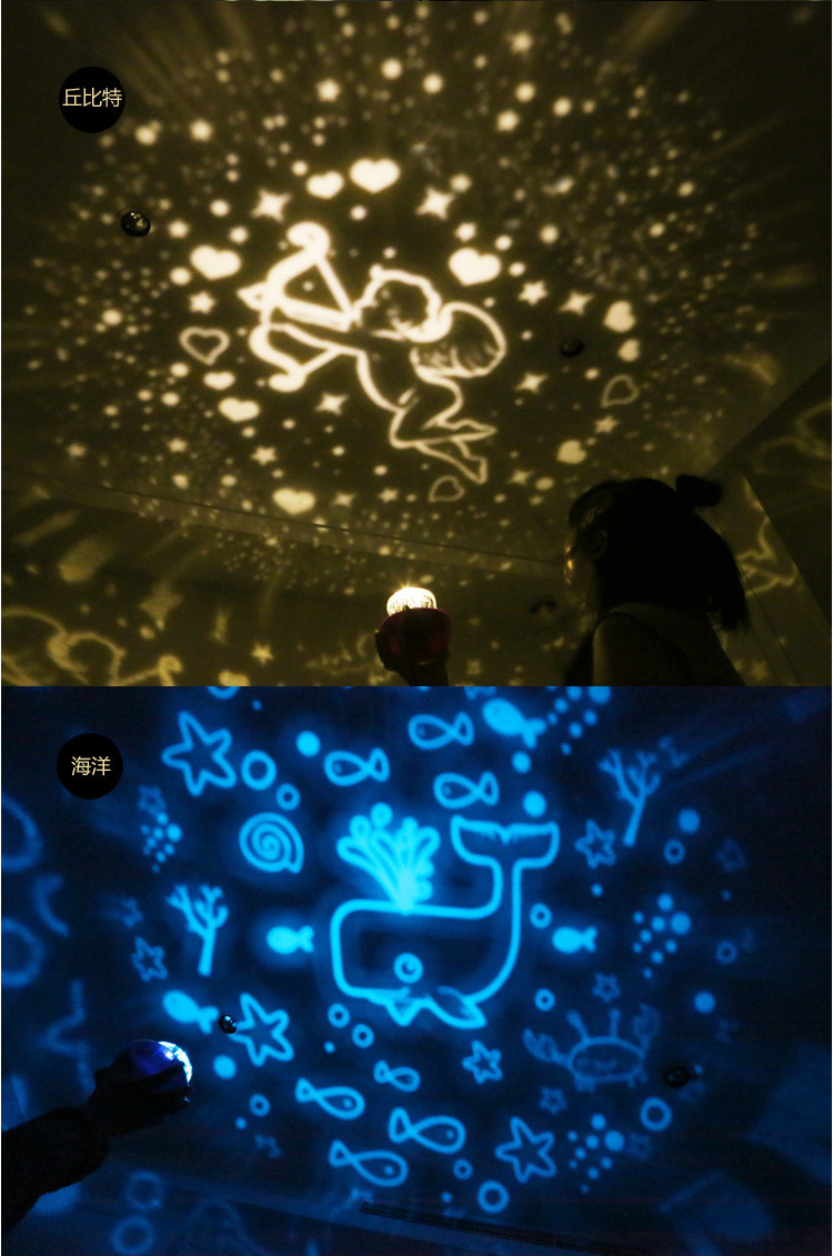 彩色魔钻投影灯梦幻宇宙星空灯智能旋转LED小夜灯创意USB灯详情19