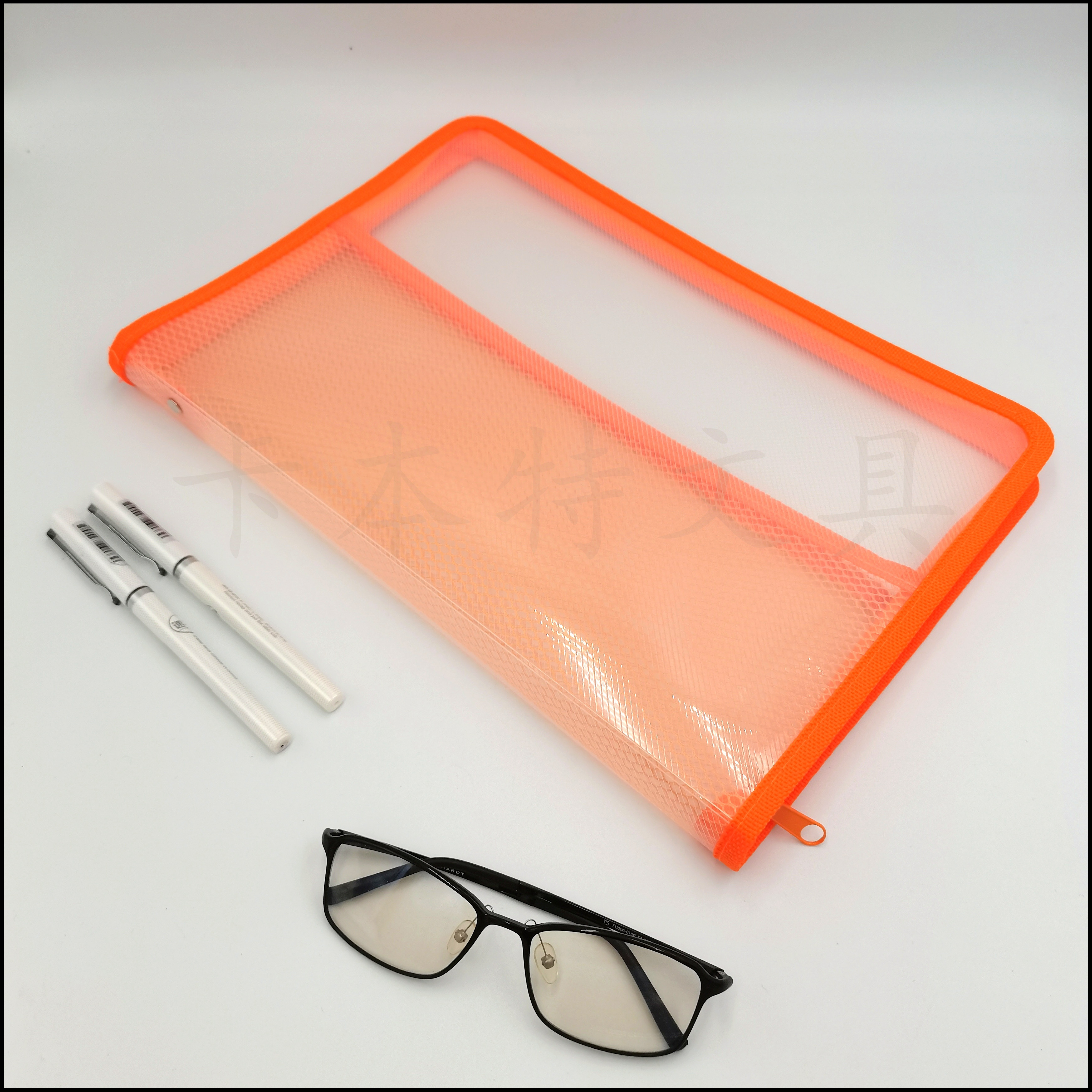 A4 transparent zipper file bag, office materials bag, folder factory direct sales, mixed color edge classification storage bag, folder file box pic 1
