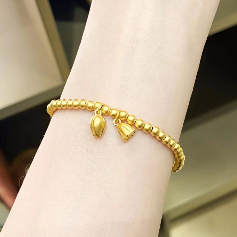 古法传承手镯女仿真黄金正品实心越南沙金素圈不掉色福牌手链首饰详情20