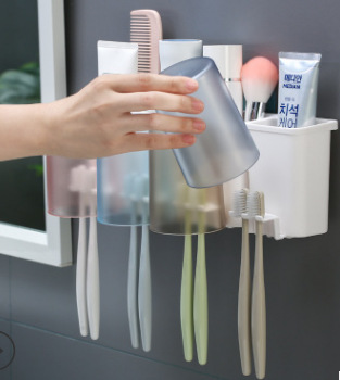 免打孔洗漱收纳牙刷架套装详情4