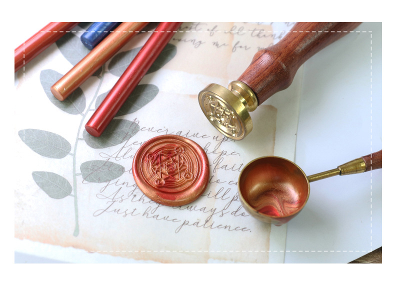 圆形火漆小蜡棒小蜡片68色信封封口封详情12