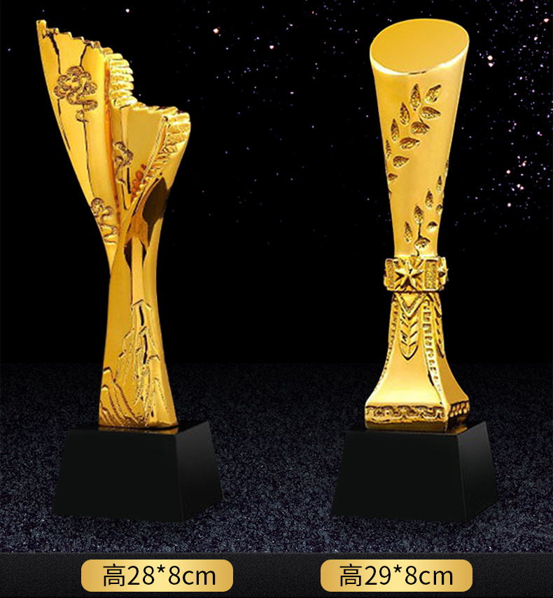 Creative crystal trophy, Thumb Five-pointed star Annual meeting Commendation Resin Metal Trophy, Event Plastic Engraved Award pic 8