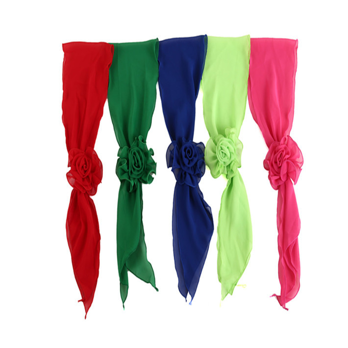 Four Seasons Korean classic monochrome lantern flower multi-functional fashionable silk scarf binding strap with rose and Jane Eyre Silk connection pic 5