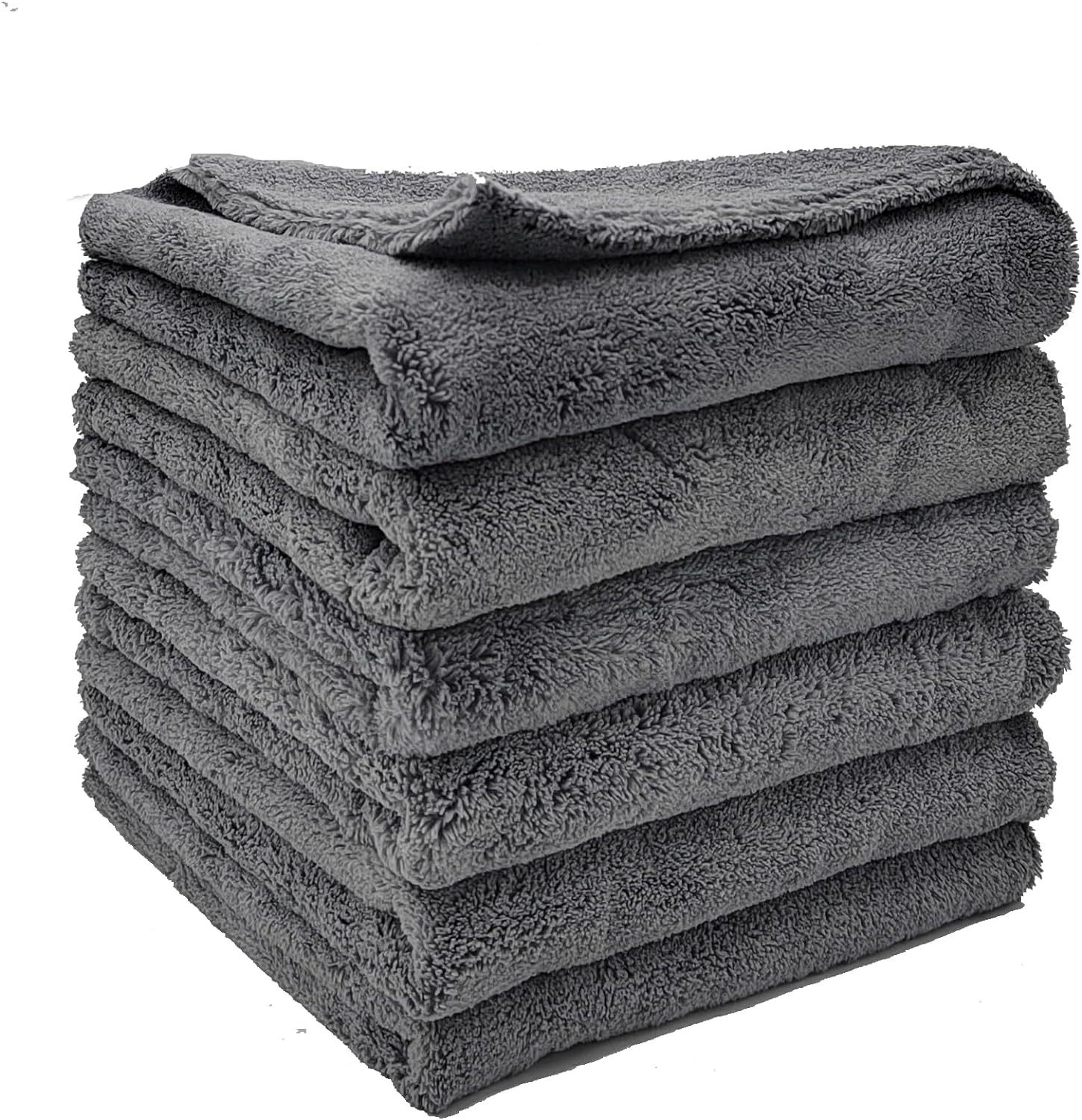 超细纤维珊瑚绒无边毛巾 擦车吸水不伤漆550GSM激光切边擦车巾详情25