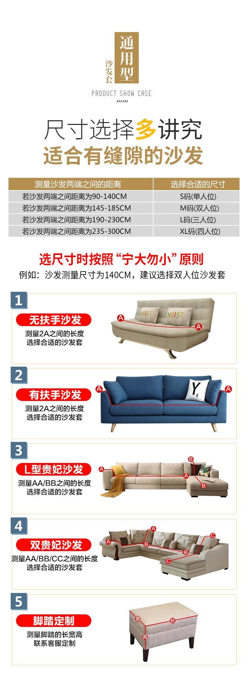 加厚沙发套罩全包万能套贵妃组合123 布艺纯色沙发垫防滑四季通用详情1