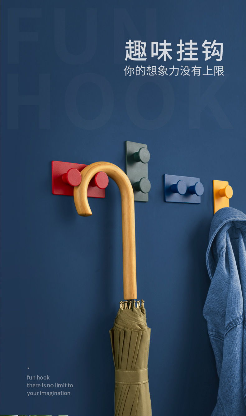 Creative hook, simple adhesive hook, wall plug, key hook, seamless adhesion, no need for drilling, multi-functional hook pic 14