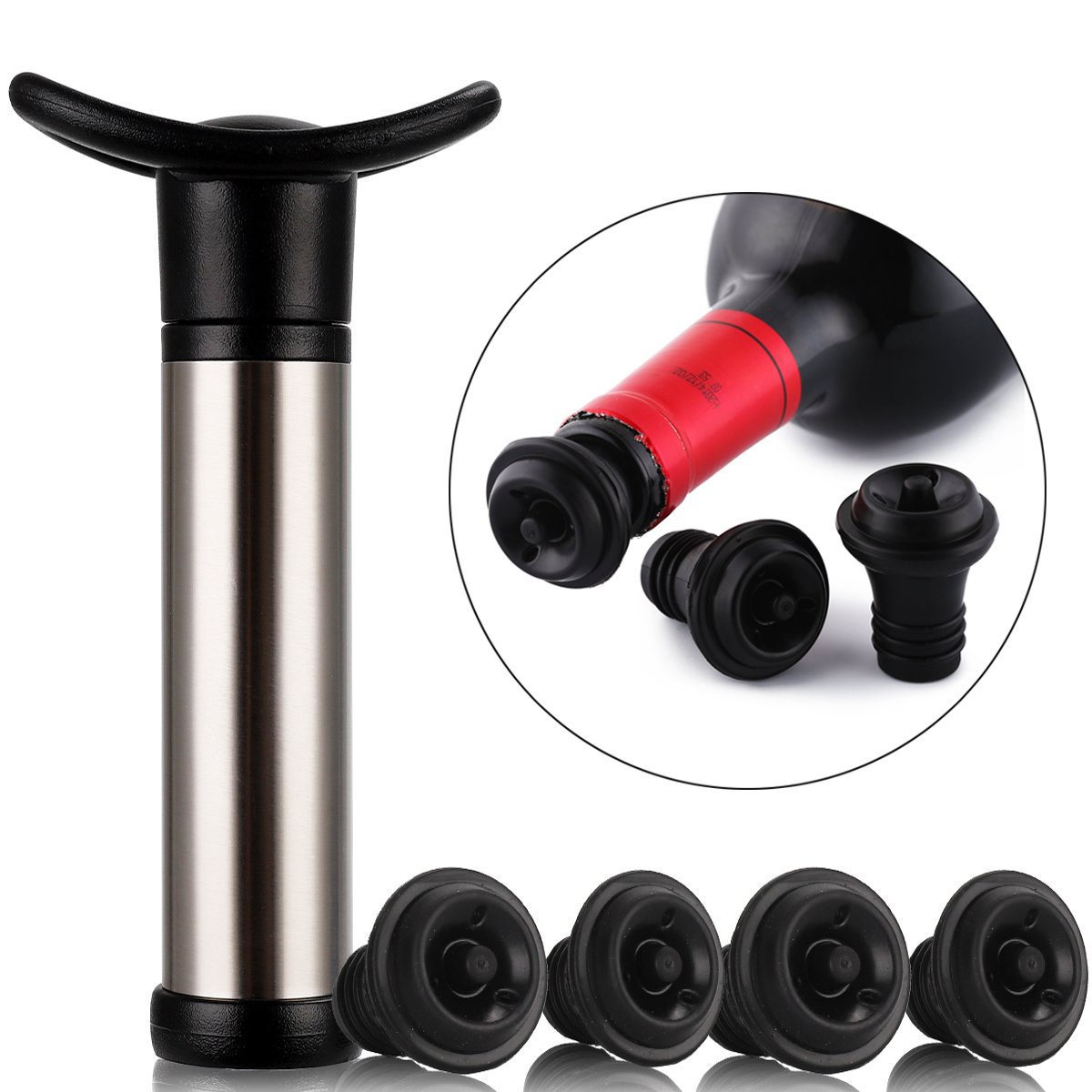 Wine stopper silicone bottle stopper, wine bottle stopper, wine vacuum stopper, fresh-keeping wine stopper, bottle stopper manufacturer pic 1