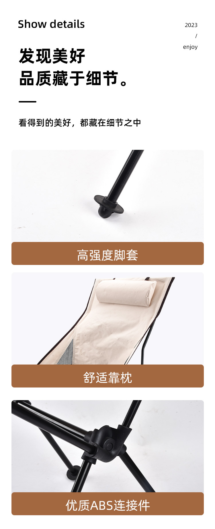 Available in four colors: 7075 folding chairs, moon chairs, lounge chairs, fishing chairs, cups, bags, and cushions for cross-border cross-border use pic 12