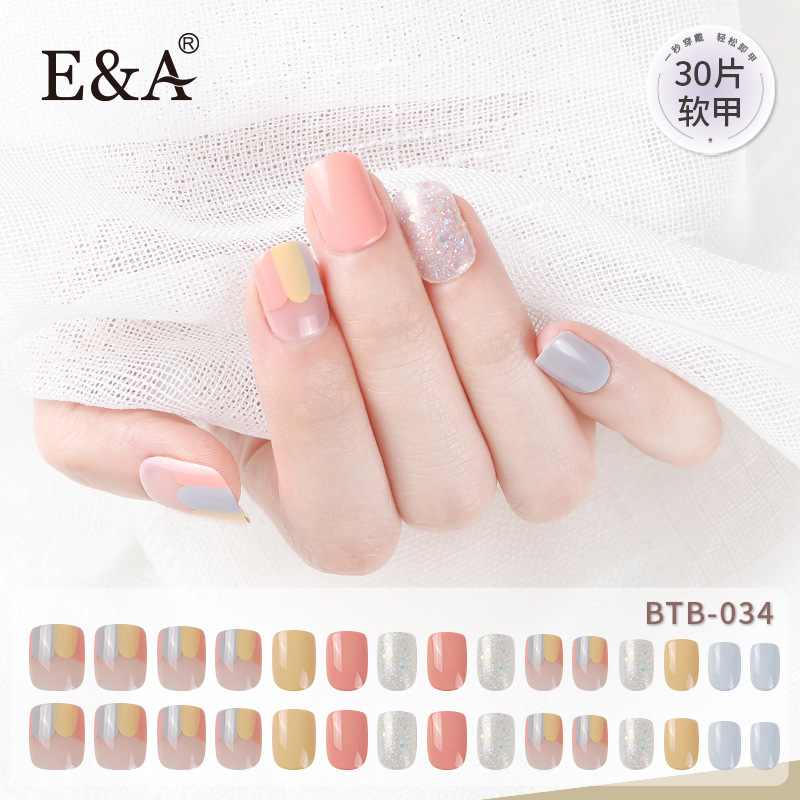 Wholesale of pure handcrafted wearable nail products, autumn wearable nail false nail stickers, new high-end nail stickers, wholesale exclusively for foreign trade pic 1