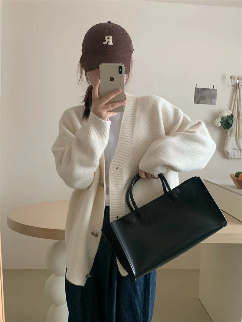 V领短款显瘦针织开衫女外搭2023秋季新款女装气质毛衣外套上衣女详情35