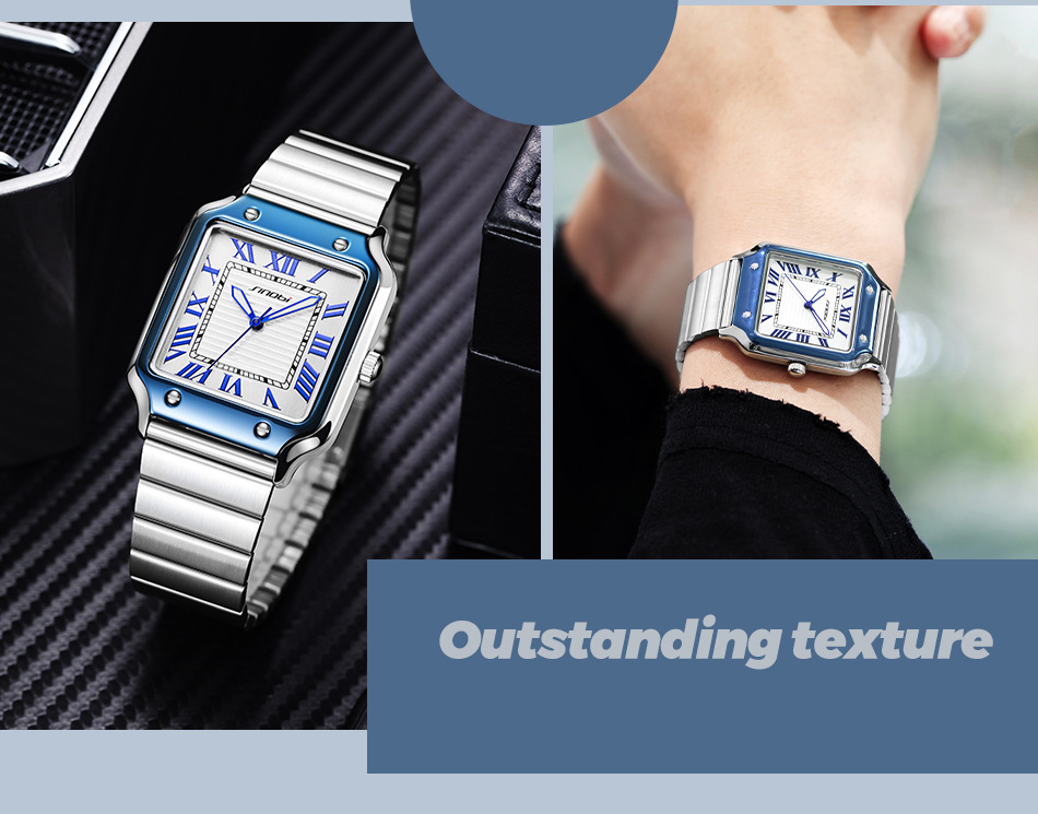 Sinobi男士手表男款商務(wù)羅馬方表夜光防水廣州腕表石英表手表男表詳情16