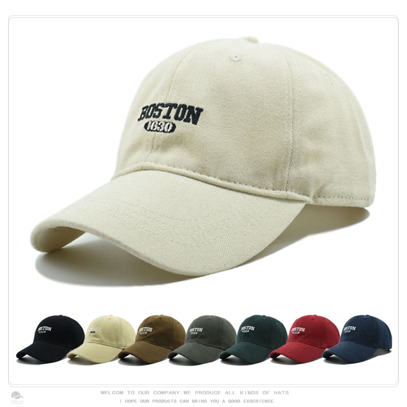 帽子女韩版时尚复古字母刺绣棒球帽男春夏户外运动街头遮阳鸭舌帽详情3