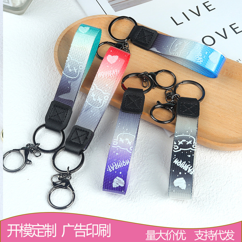 Transparent PVC soft rubber rope sand bottle keychain, girlish heart schoolbag hanging accessory, small gift hanging piece, keychain pic 7