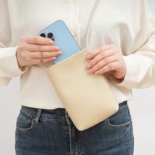 Leather single-shoulder bag for women, versatile and fashionable 2023 Korean small square bag, top layer cowhide ins Korean version crossbody bag, small bag pic 7