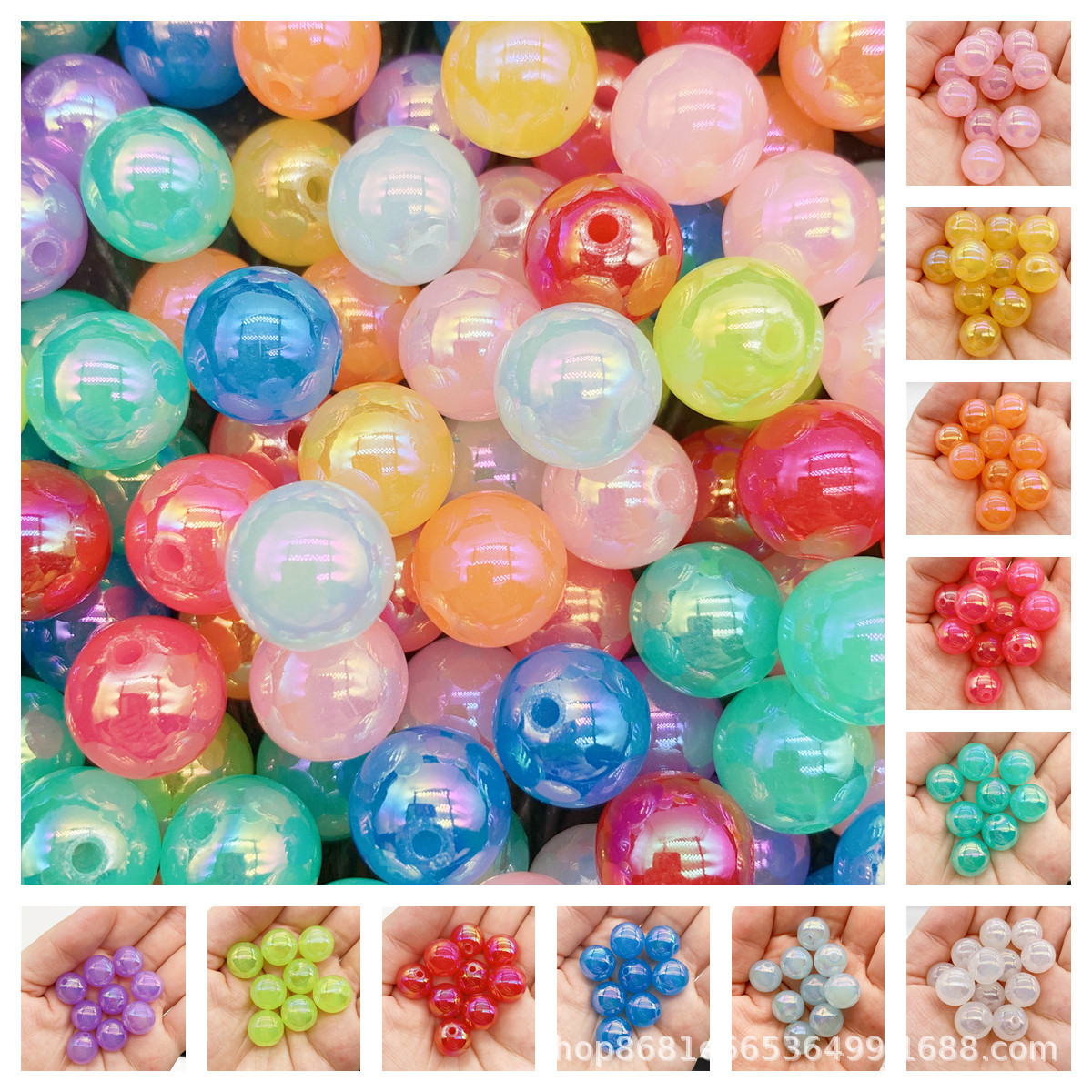 亚克力细闪夜光星空气球狗DIY钥匙串扣车挂材料包抖音爆款 配件详情3