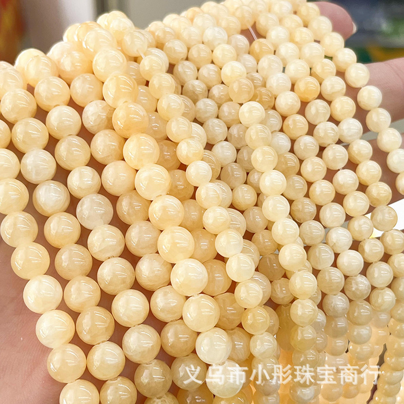 厂家直销天然石海蓝宝色玉髓圆珠散珠手串项链diy饰品配件半成品详情2