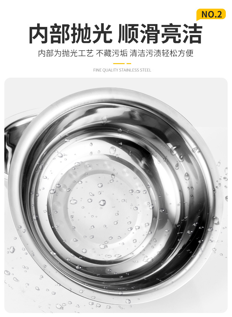 厂家批发不锈钢盆40cm商用大盆洗脸盆洗菜盆和面盆餐馆酒店餐厅盆详情38