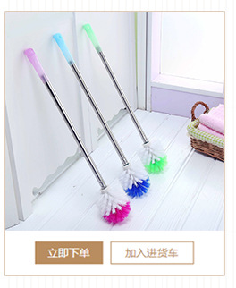 Factory direct supply of plastic long-handled cleaning brushes, no blind spots, toilet brushes, toilet brushes, household utensils wholesale pic 4