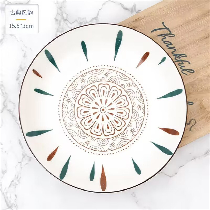 6.25-inch ceramic plates, first-grade round plates, ceramic fruit plates, bowls, plates, rice plates, tableware, vegetable basins, Yiwu products pic 37