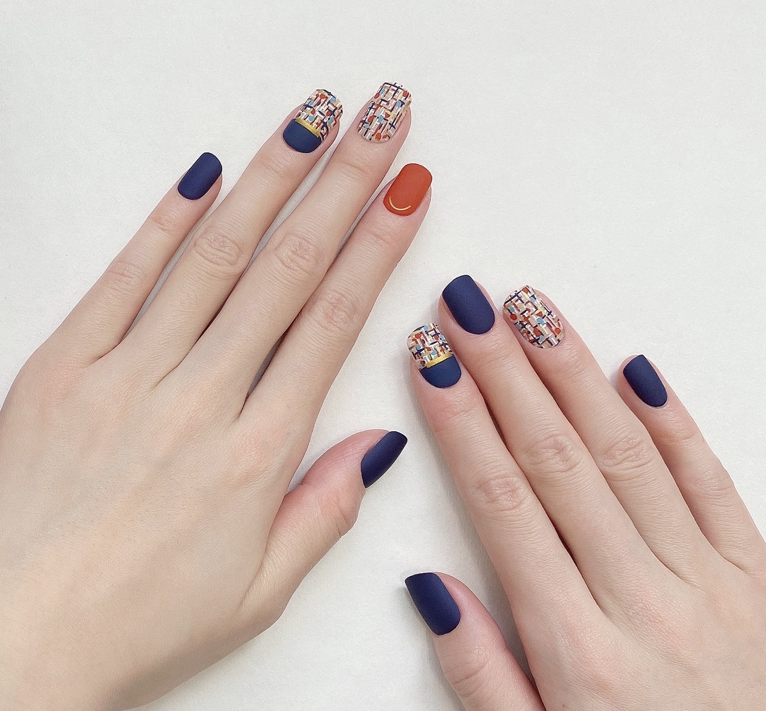 Handmade high-end Long Island iced tea nail art, short square head false nail patches, factory wholesale customization, exclusive for foreign trade pic 18