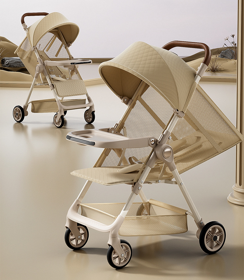 跨境婴儿手推车高景观遛娃神器便携式可坐可躺可折叠儿童口袋车详情5