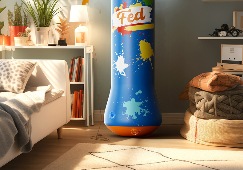 儿童充气拳击柱不倒翁沙包散打跆拳道家用小孩子健身运动拳击沙袋详情19