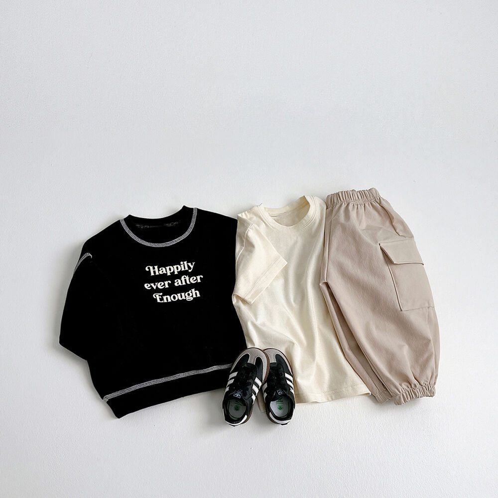 小童短袖T恤2025新款夏季宽松童装ins款时髦中小童夏装短袖上衣详情29