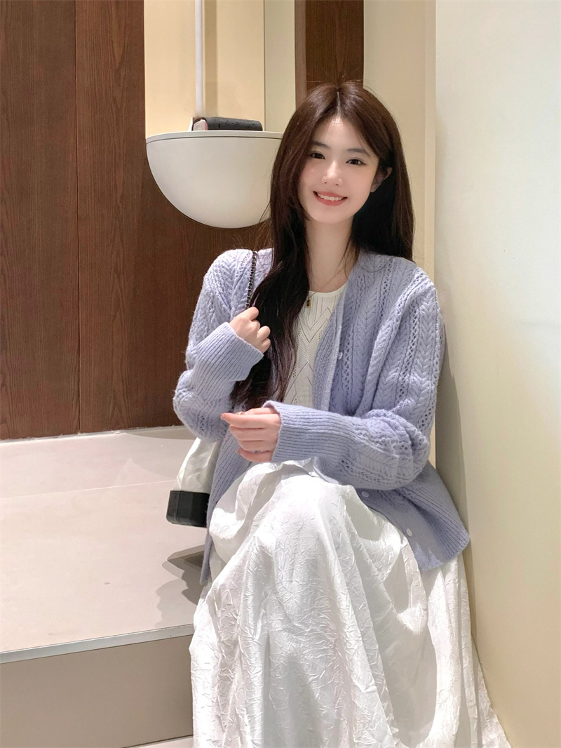 【 Ruida 】 Early Spring 2024 Spring New high-end white dress, cut-out dress, French-style long dress pic 5