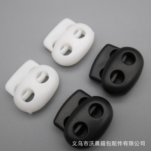 现货供应3孔猫眼扣 可穿织带方形扁弹簧扣 调节绳扣 ABS弹簧扣详情2