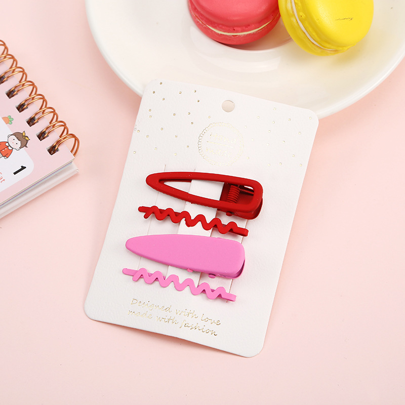 新款AB款发夹 马卡龙糖果色女式发饰5cm树脂鸭嘴夹头饰简约刘海夹详情10