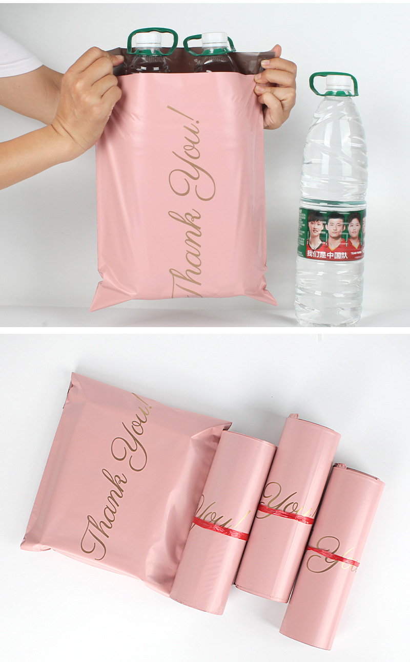 Wholesale of brand-new pink express delivery bags, blue thickened e-commerce clothing express delivery packaging bags, and white waterproof packing bags pic 15