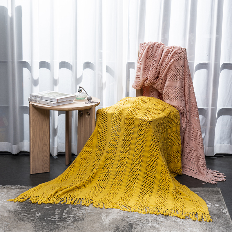 Cross-border blanket, office nap blanket, blanket, summer bed cover, sofa cover blanket, travel woven blanket pic 11