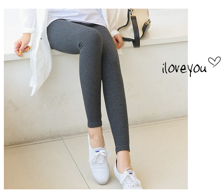 Nine-inch vertical striped tights for women, new spring and autumn cotton skinny pants, wholesale from Yiwu pantyhose manufacturer pic 9