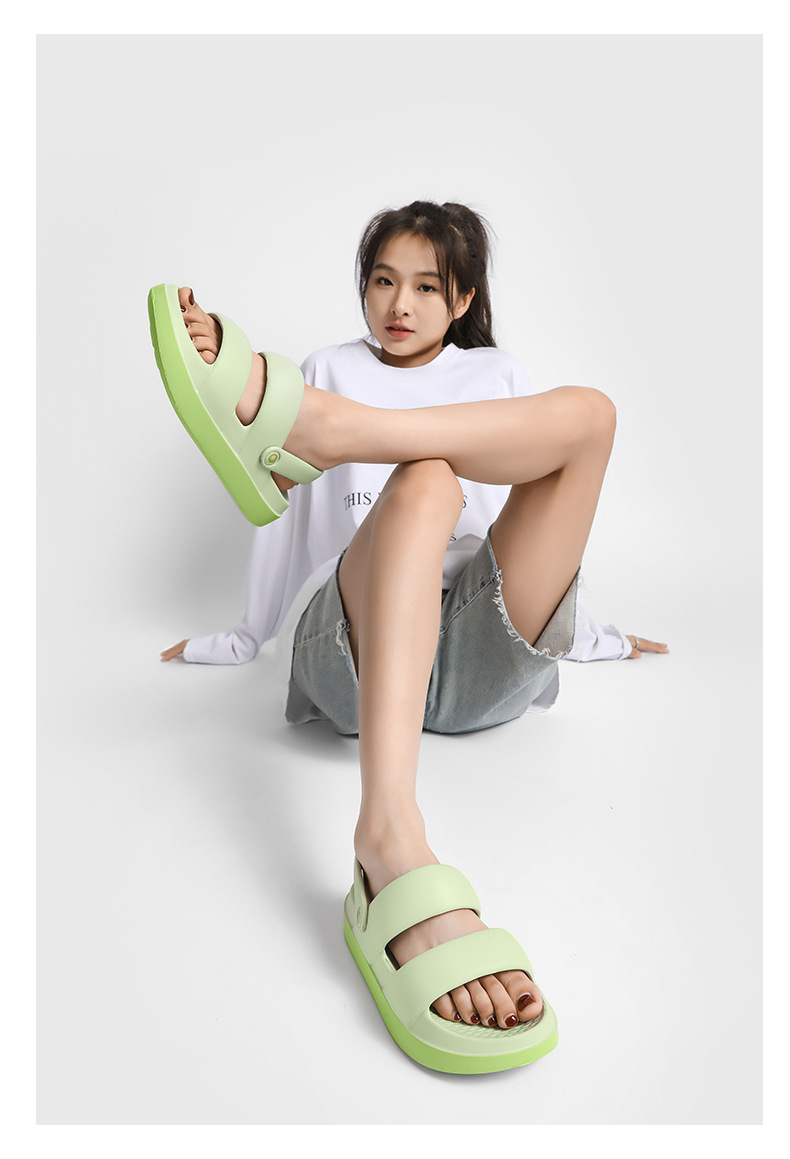 厚底凉鞋女4.0踩屎感露趾透气沙滩鞋夏季户外防滑增高凉拖花园鞋详情17