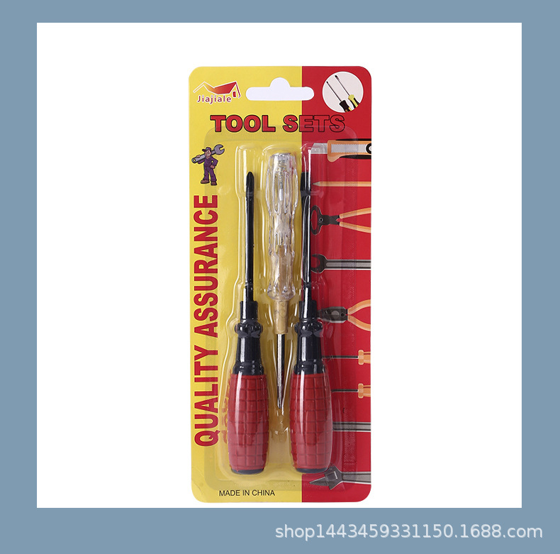 Corn-shaped hand grenade screwdriver, small screwdriver, cross-shaped long flat-head screwdriver, high-hardness screwdriver, multi-functional pic 7