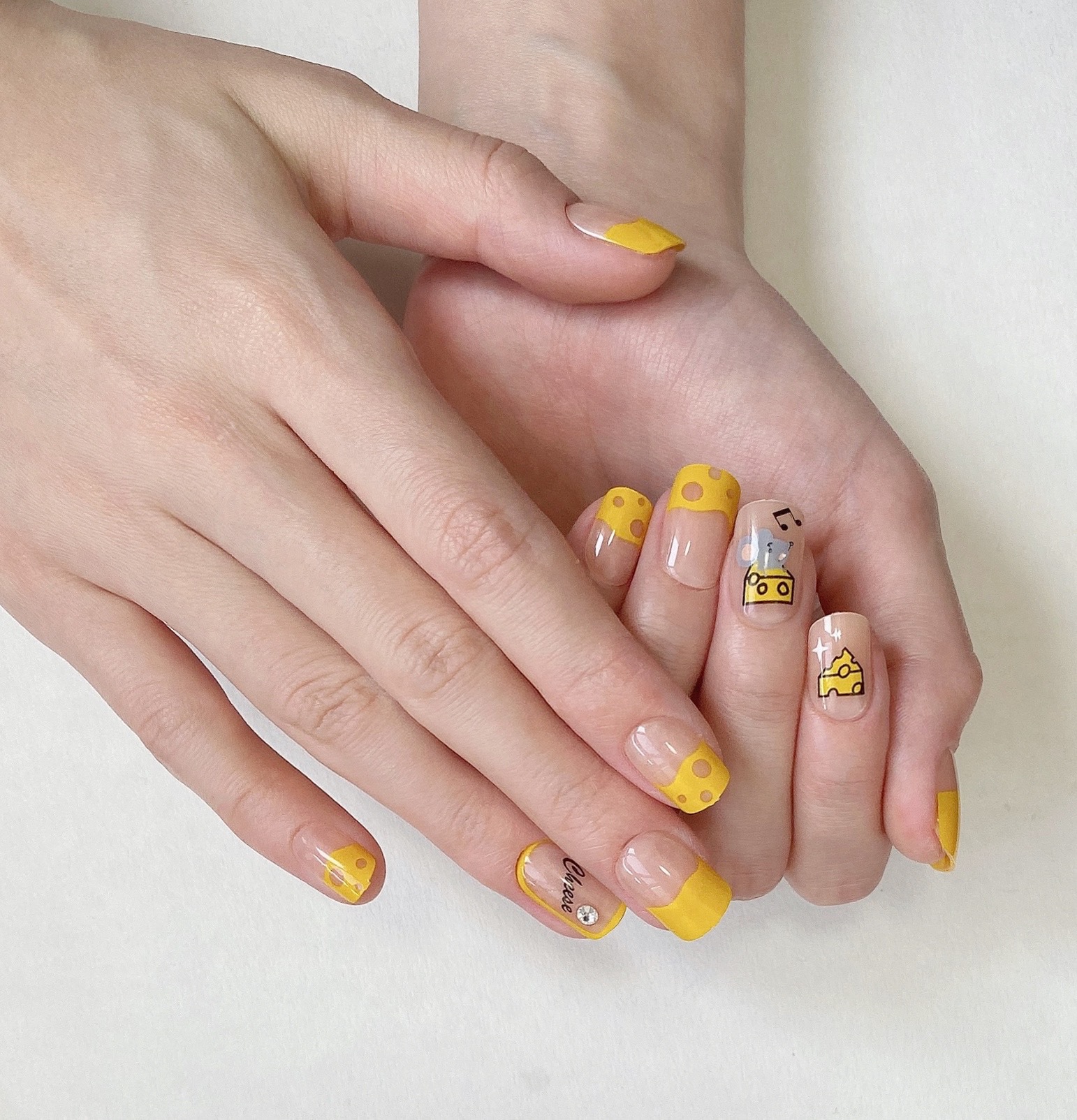 Handmade high-end Long Island iced tea nail art, short square head false nail patches, factory wholesale customization, exclusive for foreign trade pic 16