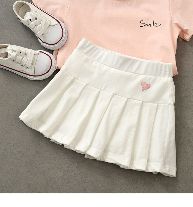Niñas nuevo estilo versátil falda plisada pantalones vestido de verano para niños con pantalones de seguridad estilo fino falda de medio tamaño para niños pic 16