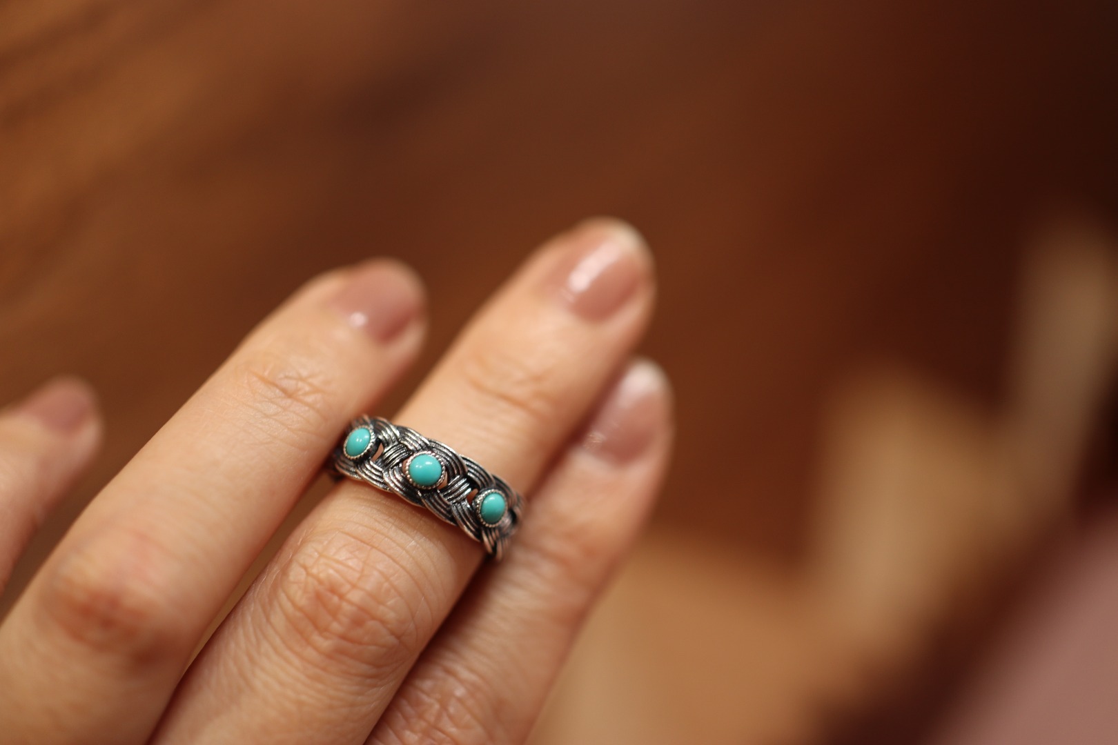 Natural jade A-grade carved ring for men and women, 925 silver thread inlaid with ancient method hollowed-out ring, retro court style pic 21