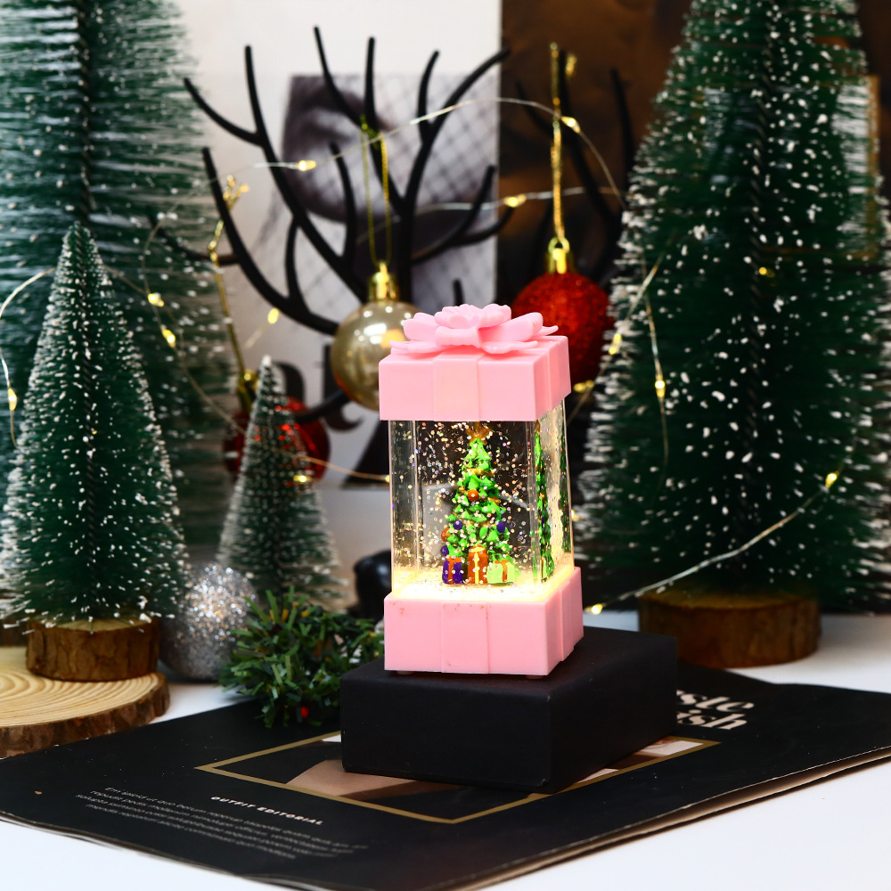 New cross-border water-filled small wind light LED portable Christmas electronic candlestick pic 8