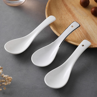 New Japanese ceramic spoons with high appearance standards, household cartoon long-handled soup spoons, tableware spoons and dessert spoons, can be printed with logos pic 4
