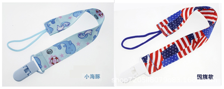 Productos para bebés personalizados cadena de chupete cordón de chupete correas anticaída clip de chupete en stock pic 21