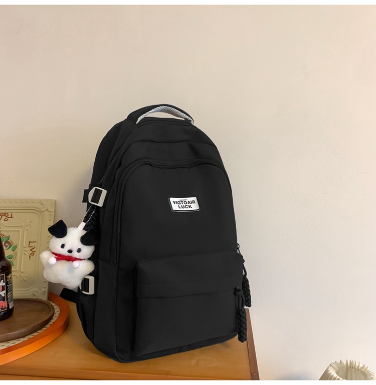 书包大容量高颜值初高中生新款双肩包大容量纯色简约防泼水背包详情34