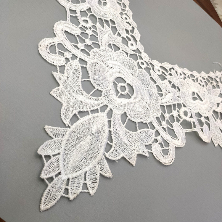 Factory direct sales of exquisite lace lace water-soluble collar flowers, each polyester milk silk lace clothing accessory embroidery pic 7