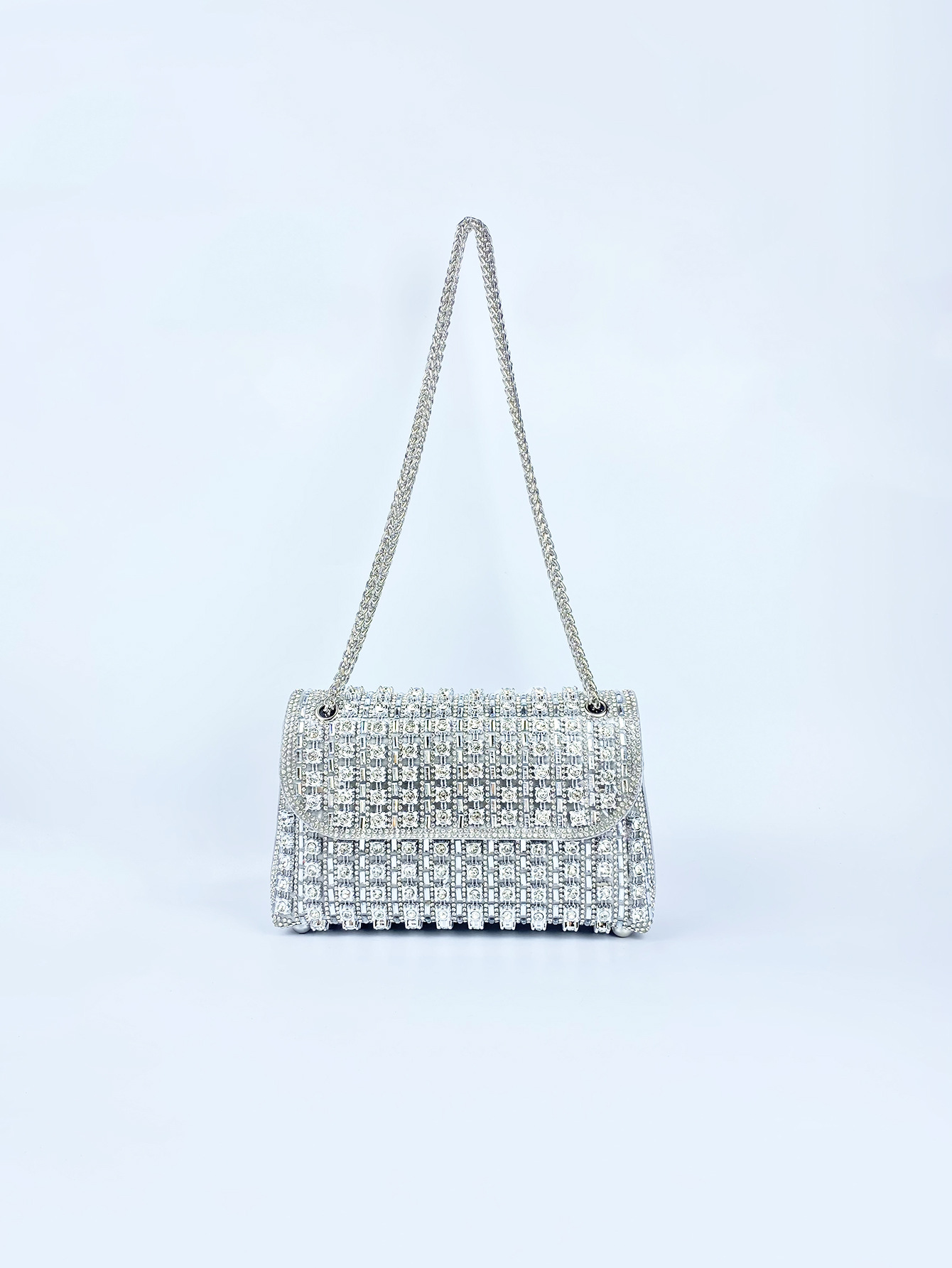 欧美小香风迷你小包包时尚高级小众轻奢带钻单肩斜跨女士手机包包详情23