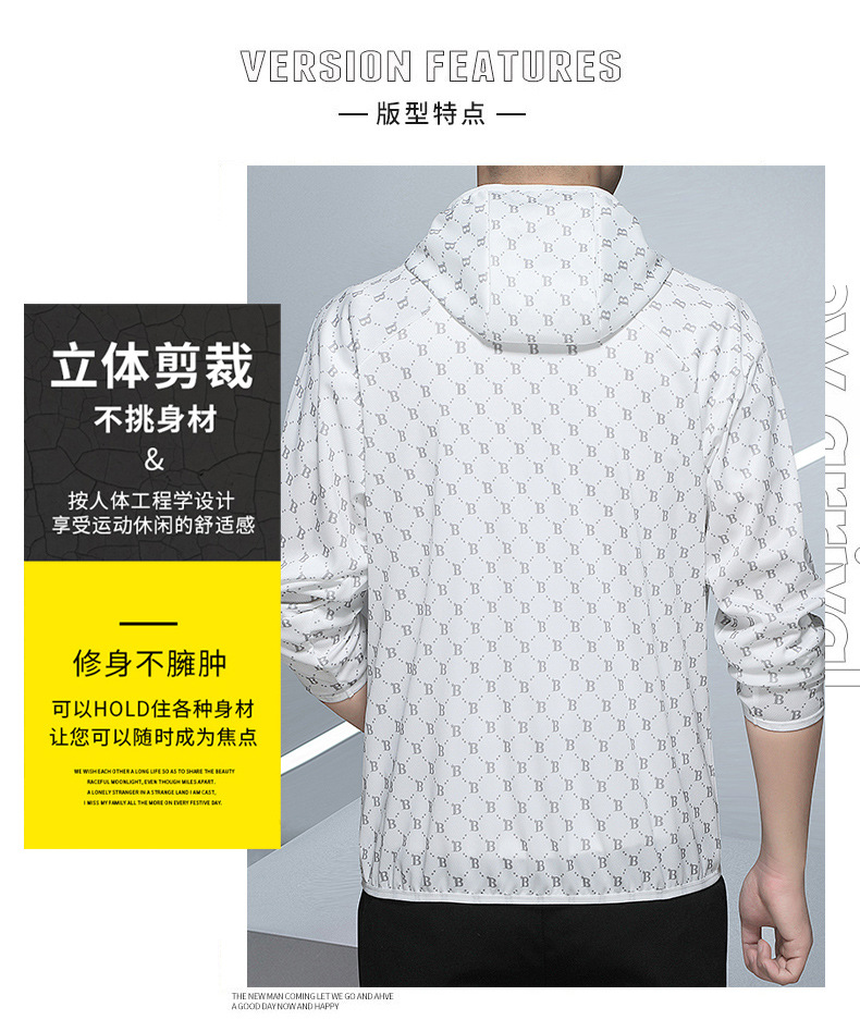 男士休闲防晒衣速干夏季立领薄款外套户外透气男装防冰丝晒服外衣详情6