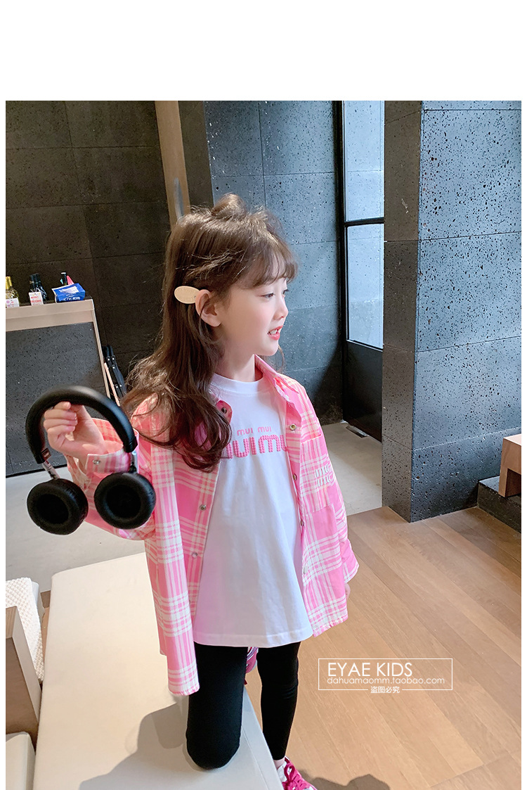 2024春装新款女童衬衣儿童衬衫洋气早春休闲长袖宝宝条纹上衣详情12