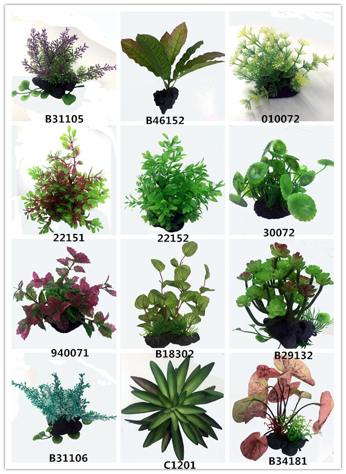 批发仿真塑料小号水草 水族箱装饰塑料草 宝杰外贸出口塑料小草详情30