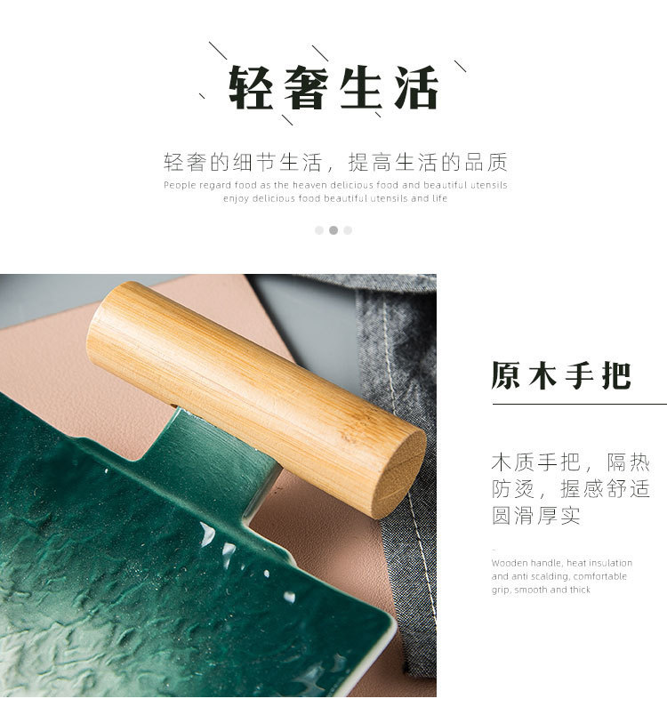 Japanese-style tableware, gradient stone-patterned sushi plates, home plates, rectangular cooking sashimi plates, flat plates, fashionable plating pic 9