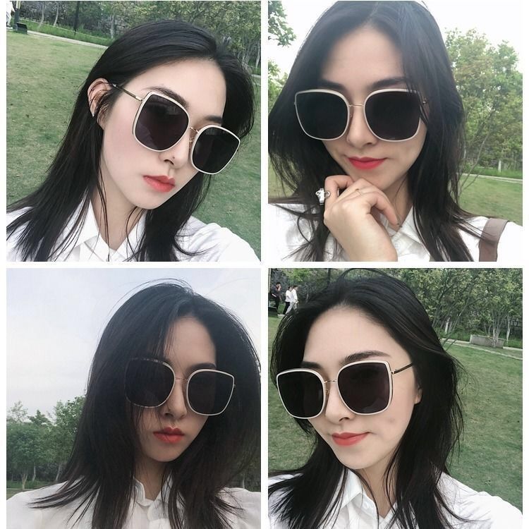 2022 New Korean-style sunglasses, the same bibi sunglasses as the popular ones on Instagram, large square sunglasses for men and women pic 9