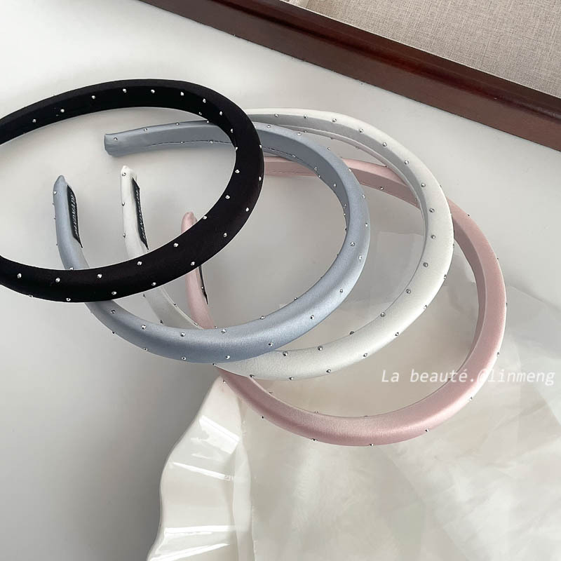 Korean-style fashionable starry sky fabric sponge hairband 2025 new style versatile hairpin, popular high head top headband hair bundle pic 7